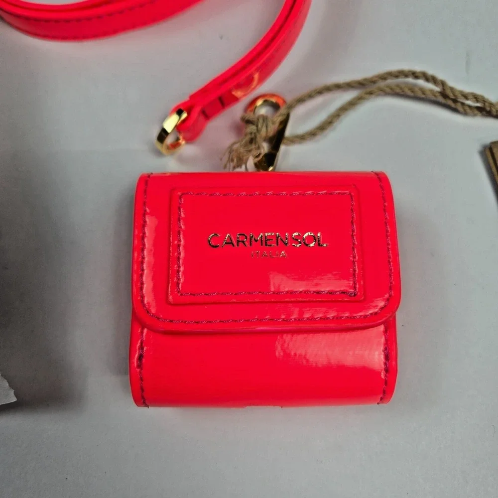 Carmensol Tommy Airpod Pro/Pro2 Case Handmade Made in Italy Pink ‎ Vegan Leather